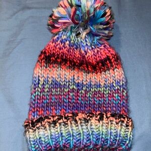 Empyre Multicolor Knitted Pom Pom Beanie